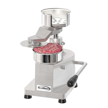 KOOLMORE Burger Press Patty Maker for 4” Hamburgers, Stainless-Steel Manual Forming Machine CHM-4